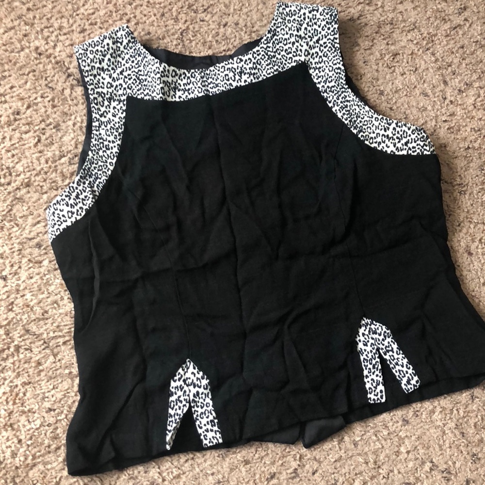 Vintage Dawn Joy black/white blouse, 18